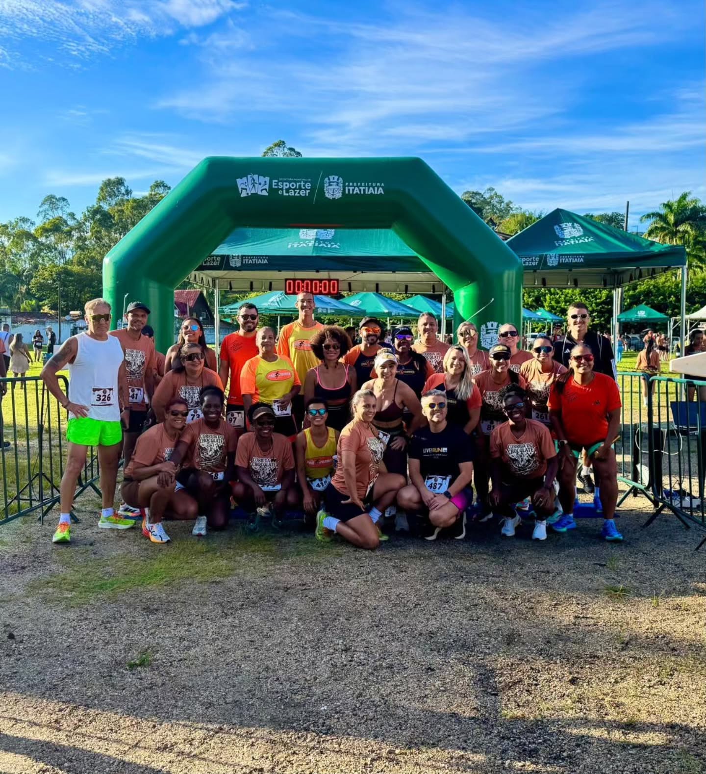 Grupo na corrida